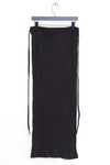 BASERANGE France organic cotton tie skirt BAS-SKBR-RIB-000-HEI black